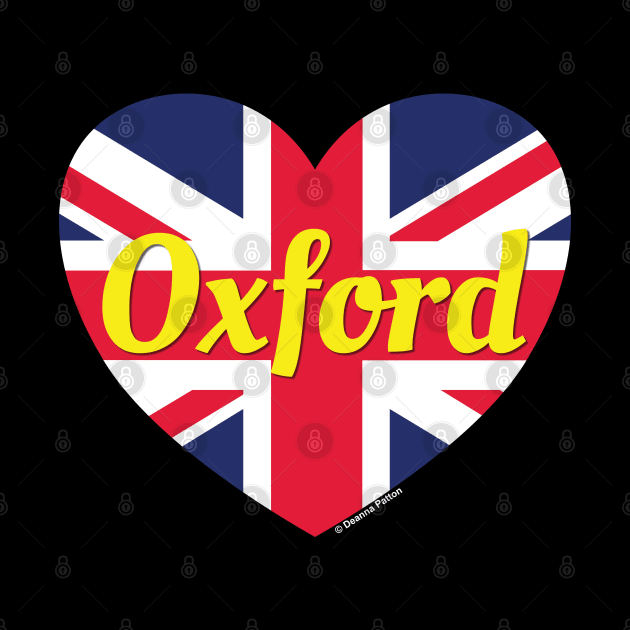 Oxford England UK British Flag Heart by DPattonPD