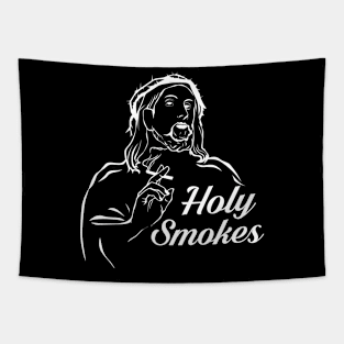 Holy smokes Shirt I Jesus religion bible church Tapestry