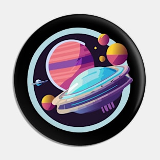 retro futuristic Pin