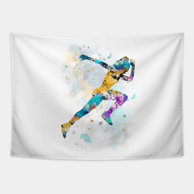 Female runner Tapestry by RosaliArt