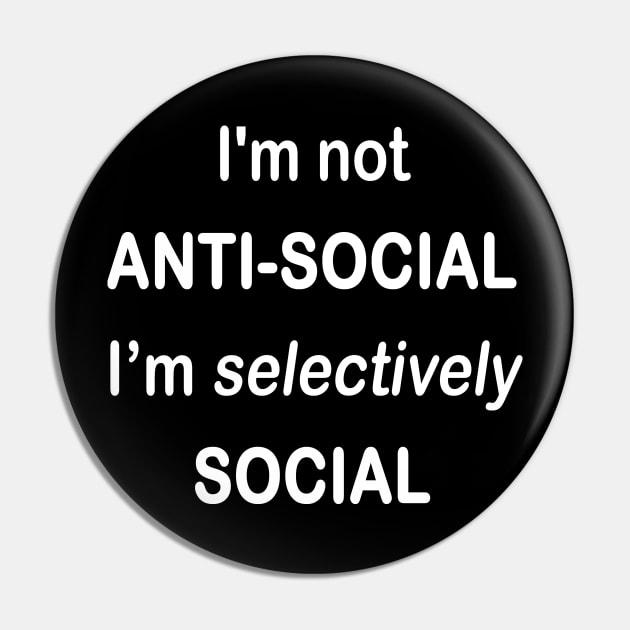 I'm not anti-social I'm selectively social - Anti-Social Club - Pin by AbirAbd