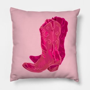 Pink cowboy boots Pillow