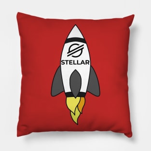 To The Moon Rocket Stellar Pillow