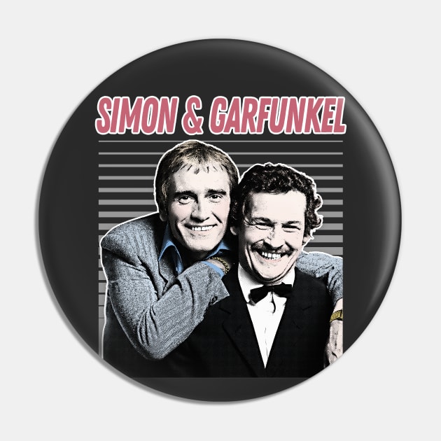 Simon & Garfunkel / Retro Aesthetic Meme British Humour Parody Design Pin by DankFutura