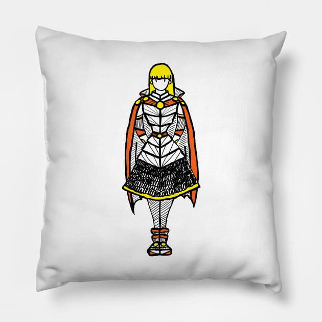 Cute Female Sunlight Paladin Pillow by JonGrin