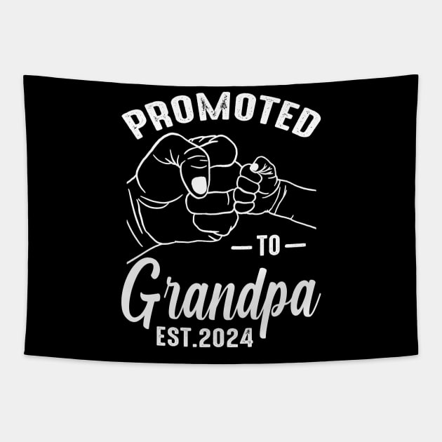 Promoted to Grandpa 2024 Tapestry by eyelashget