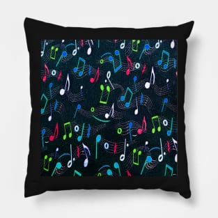 Music Lover Gifts Cute Musical Notes Dancing Pattern Design Pillow