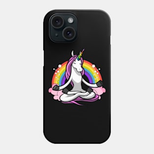 Unicorn Zen Yoga Meditation Magical Rainbow Phone Case