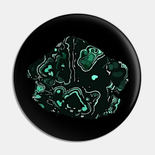 Malachite slice Pin