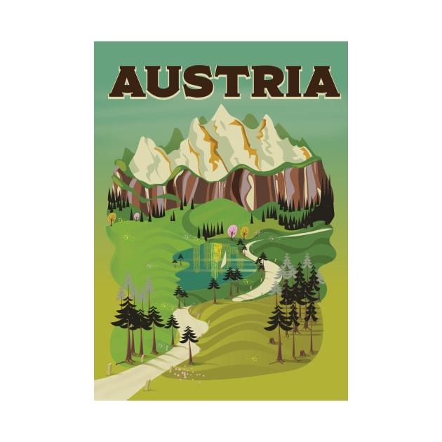 Austrian vintage travel poster by nickemporium1