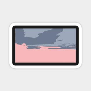 Abstract Gray and Pink background Magnet