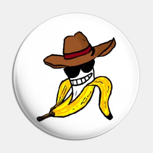 crooked banana with a sinister smile Pin