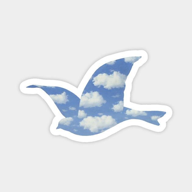 MAGRITTE FLYING BIRD Magnet by DEMON LIMBS