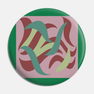 Abstract Leaf Painting Pin