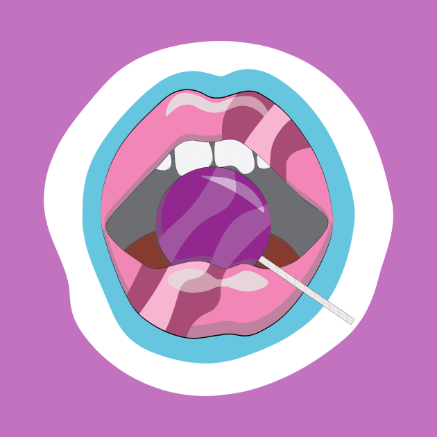 Sugar Rush - Lips Biting Sucker by Actually AJ Art