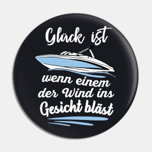 Motorboot Glück Bootseigner Geschenke Pin