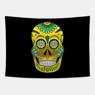 Day Of The Dead Colorful Sugar Skull Tapestry