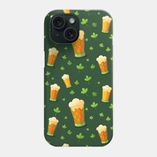 Cheers to St. Paddy's Day: Beer and Shamrock Pattern Phone Case