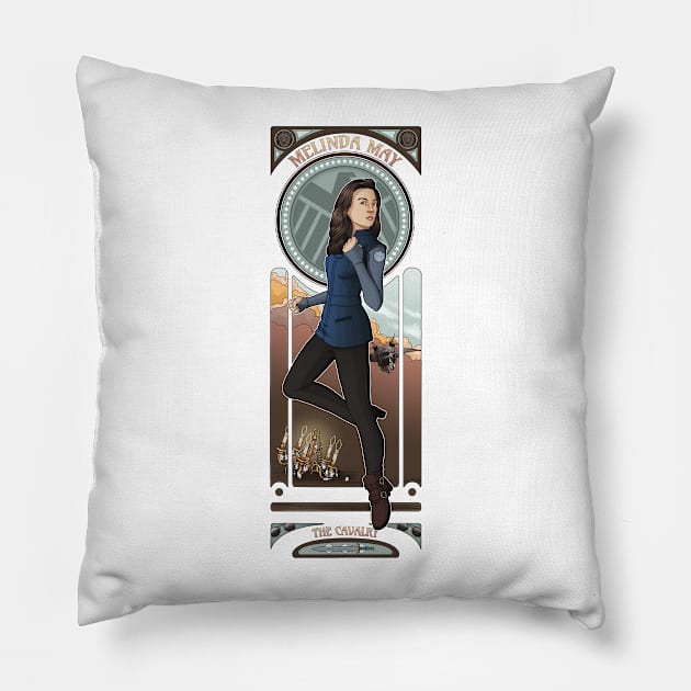 Art Nouveau - Melinda May Pillow by eclecticmuse