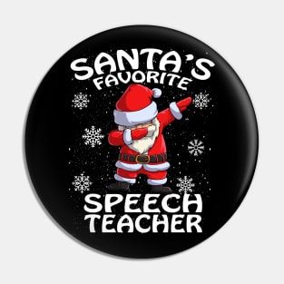 Santas Favorite Speech Teacher Christmas Pin