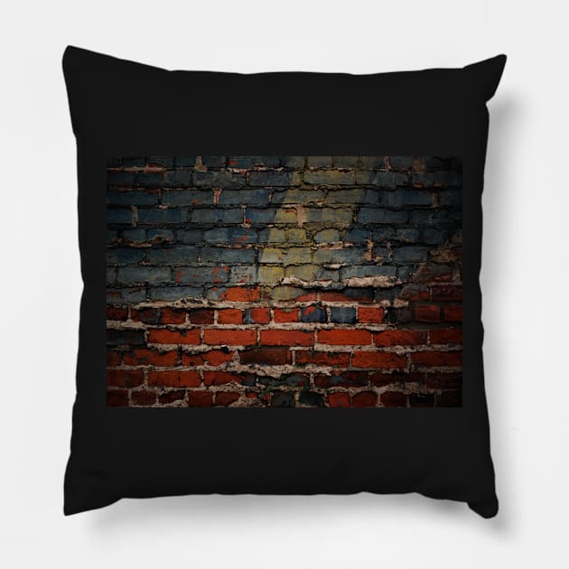 Detroit Brick and Mortar Graffiti Pillow by 1Redbublppasswo