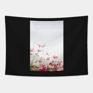 Pink Cosmos Flowers - Wildflowers Garden Tapestry