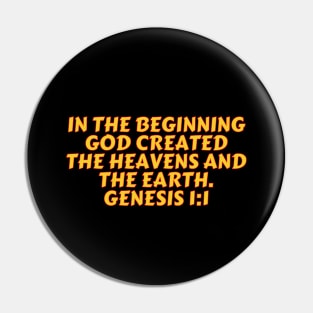 Bible Verse Genesis 1:1 Pin