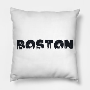 Boston Cityscape Letters Pillow