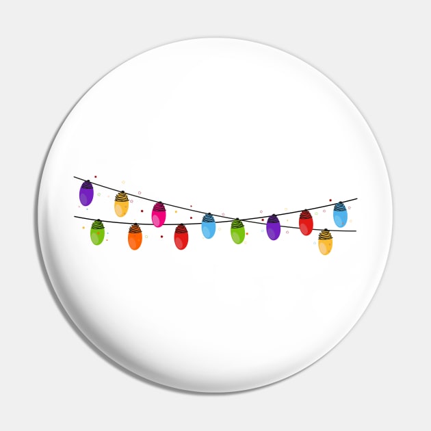 Colorful light bulb Merry Christmas Pin by GULSENGUNEL