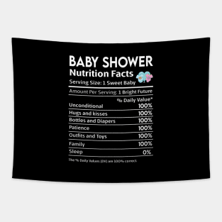 Baby Shower Nutrition Facts Label Tapestry