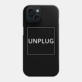 UNPLUG Classic Black And White Square Design Phone Case
