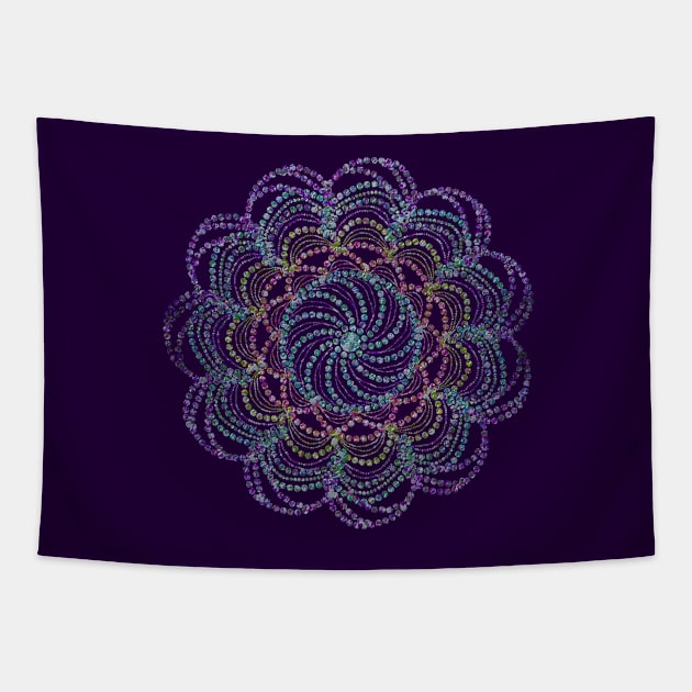 Glitter Chandelier Mandala Tapestry by Jane Izzy Designs