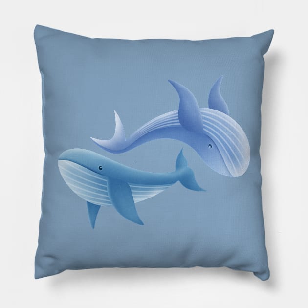 Whales Pillow by CleanRain3675