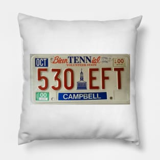 Tennessee Licence Plate USA Pillow