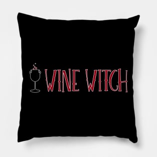 Wine Witch Cheers Halloween Pillow