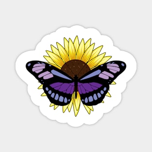 Butterfly with Sunflower Magnet