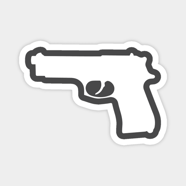 Semi-automatic Handgun Silhouette Magnet by hobrath