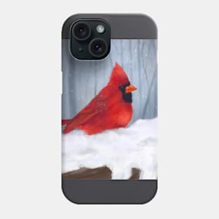 Cardinal in the Snow Phone Case