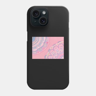 Pastel Flowers in light pink background Phone Case