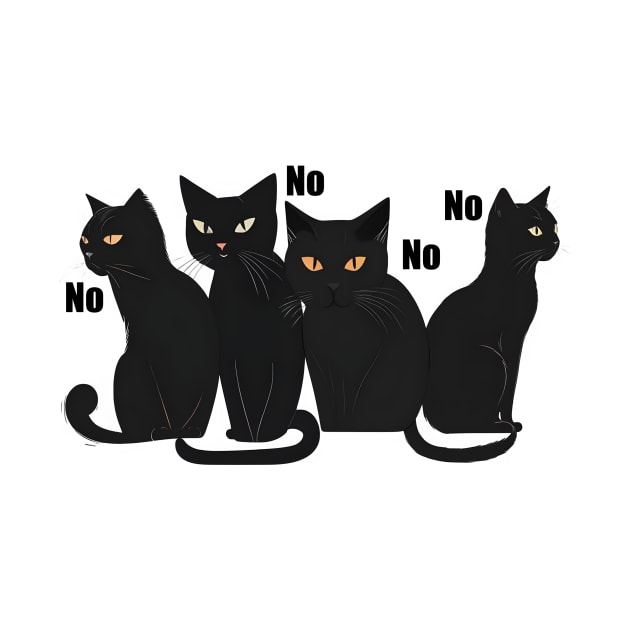 Black Cats Attitude - No by UniqueMe