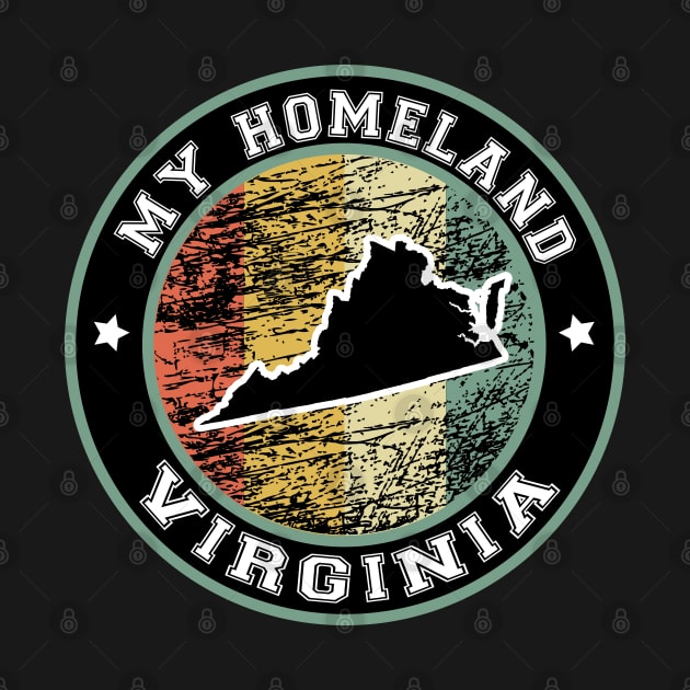 Homeland Virginia state USA vintage by LiquidLine