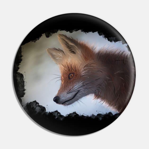 Cute Fox Wild Animal Lover, Fox Art Pin by Fersan