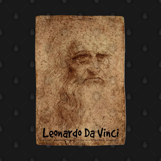 Self Portrait Leonardo Da Vinci High Renaissance Artist by KewaleeTee