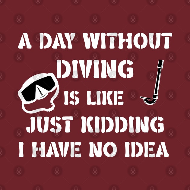 a day without diving funny quote by tita