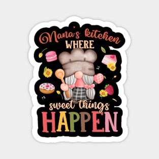 Grandma's kitchen where sweet things happen tee Cooking gnome Gift love cooking top Magnet