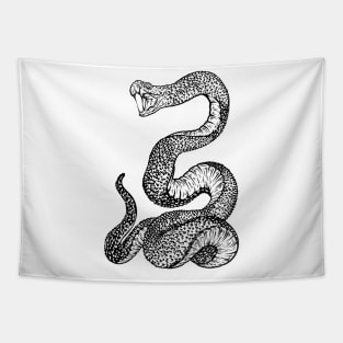 Edna the Snake (Full-Body B&W) Tapestry