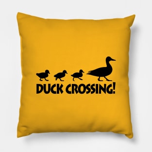 Duck Crossing! Duck and Ducklings Pillow