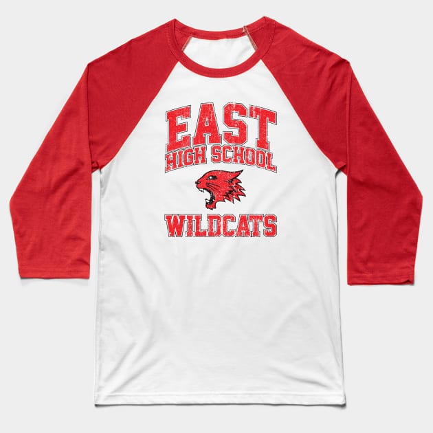 retro-city-threads High School Musical East High Wildcats White Baseball Jersey Adult Medium