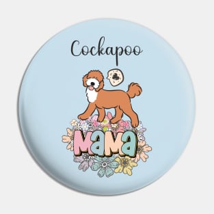 Red and White Cockapoo Mama 4 Pin