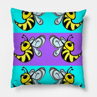 bee,bees,bumblebee,graffiti by LowEndGraphics Pillow